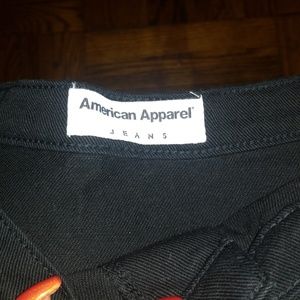 American apparel black denim skirt aline